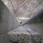 prospettiva dall'interno della camera del pilone